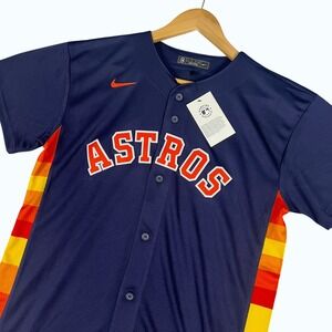 NEW Nike Houston Astros Jose Altuve 27 Jersey Navy Youth XL 18/20 MLB Baseball